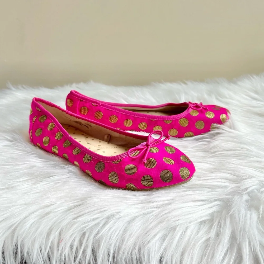 Cat & Jack Magenta and Gold Flats